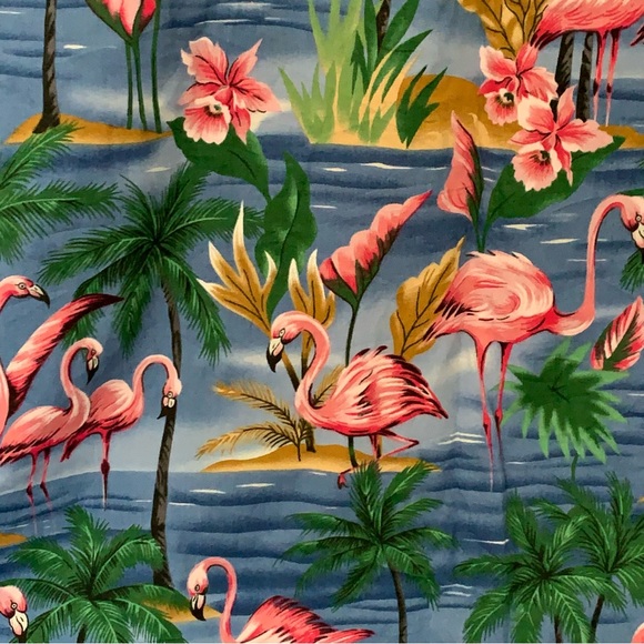 RJC Hawaiian Shirt Pink Flamingo Orchid Short-Sleeve Button-Down, Size 2XL - Picture 11 of 16